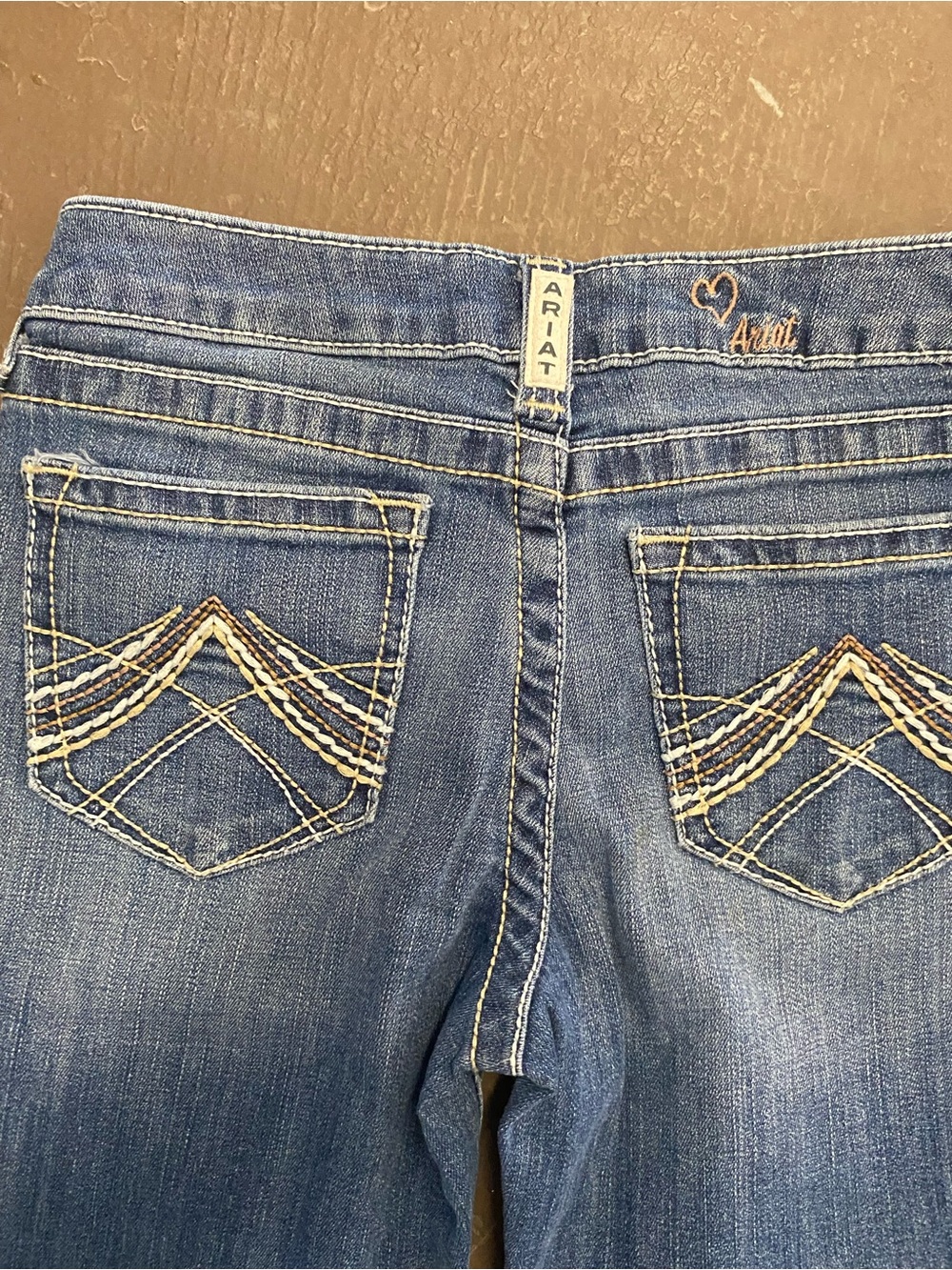 Ariat Blue Flared Kids Jeans - Picture 2 of 3